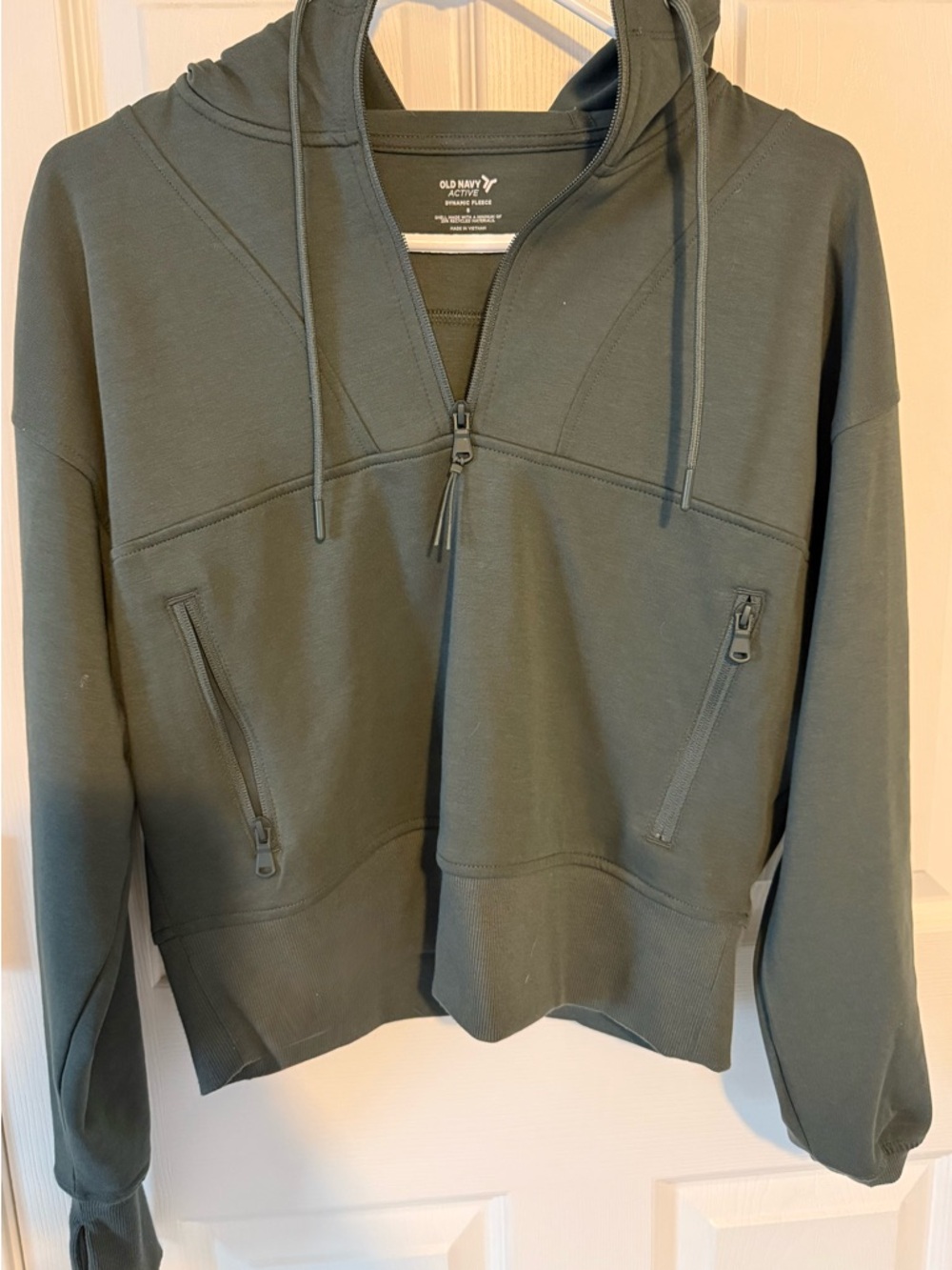 Old Navy Dark Olive Active Dynamic Fleece Zip-Up